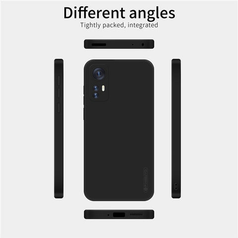 PINWUYO Silicone Case for Xiaomi 12 5G / 12X 5G / 12S 5G, Silky-Soft Touch Precise Cutouts Protective Cover with Fiber Flocking Lining