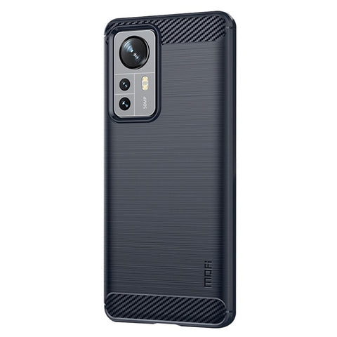 MOFI for Xiaomi 12 Pro 5G / 12S Pro 5G /12 Pro (Dimensity) 5G Phone Cover Carbon Fiber Texture Soft TPU Shockproof Brushed Surface Mobile Phone Case
