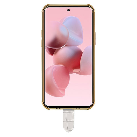 For Xiaomi Civi 5G PU Leather Coated TPU Phone Cover Adjustable Kickstand Electroplating Precise Cutout Crocodile Texture Cell Phone Case
