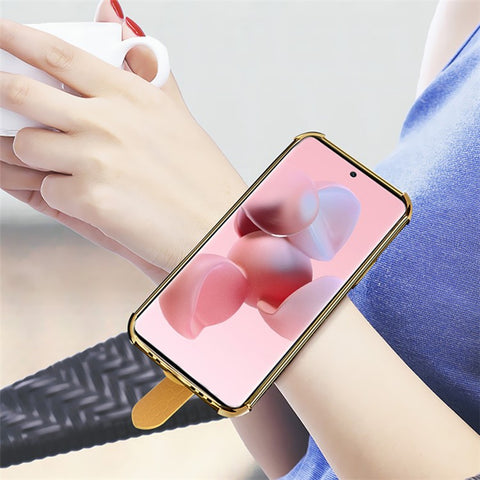 For Xiaomi Civi 5G PU Leather Coated TPU Phone Cover Adjustable Kickstand Electroplating Precise Cutout Crocodile Texture Cell Phone Case