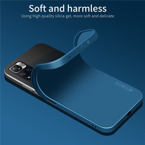PINWUYO Precise Cutout Phone Case for Xiaomi Redmi Note 11 Pro 5G (China) (Mediatek) / Note 11 Pro+ 5G, Flexible TPU Anti-Drop Protective Cover