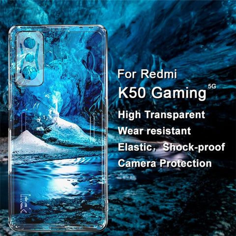 IMAK UX-5 Series Crystal Clear Soft TPU Case for Xiaomi Poco F4 GT/Redmi K50 Gaming 5G, Scratch-resistant Mobile Phone Cover