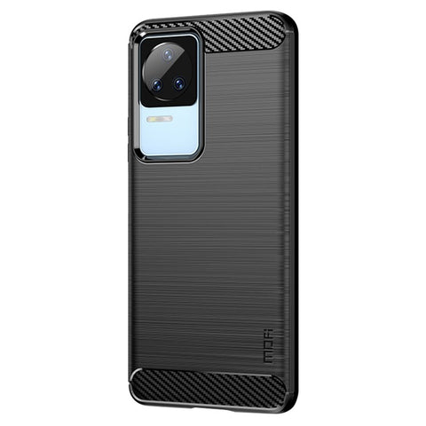 MOFI JK TPU Series-1 for Xiaomi Redmi K50/Redmi K50 Pro Flexible TPU Soft Skin Phone Case Shock-Absorption Brushed Surface Carbon Fiber Protective Cover