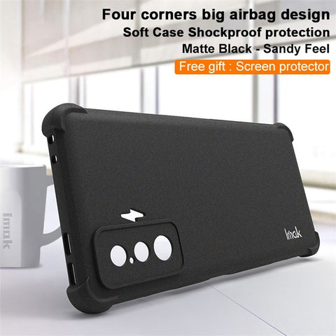 IMAK Slim Case for Xiaomi Poco F4 GT / Redmi K50 Gaming 5G Airbags Drop-Proof TPU Matte Phone Cover with Screen Protector