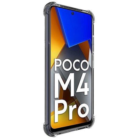 IMAK Airbag Anti-Drop Case for Xiaomi Poco M4 Pro Slim TPU Phone Cover Shockproof Clear Protector with Screen Protector