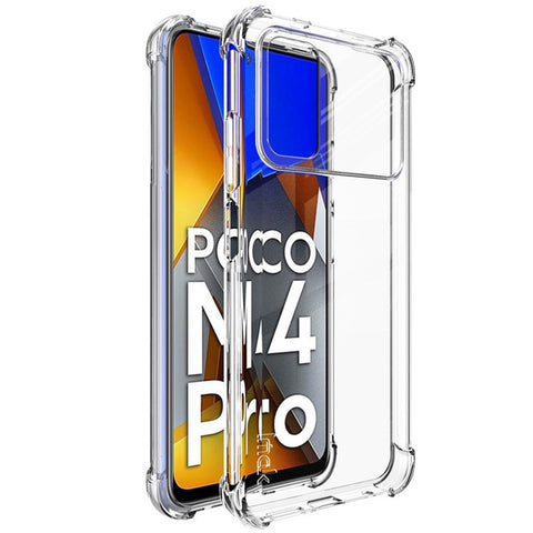 IMAK Airbag Anti-Drop Case for Xiaomi Poco M4 Pro Slim TPU Phone Cover Shockproof Clear Protector with Screen Protector