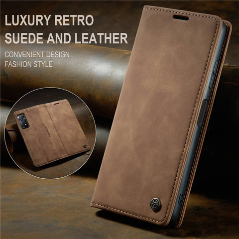 CASEME 013 Series for Xiaomi Redmi Note 12 Pro 4G / 11 Pro 4G (MediaTek) / Note 11 Pro 5G (Qualcomm) Magnetic Auto-absorbed PU Leather Wallet Case Foldable Stand Phone Cover