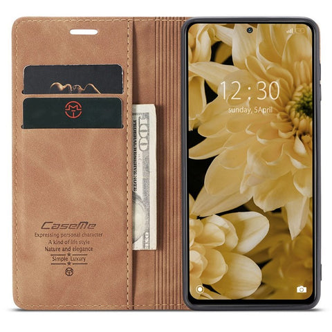 CASEME 013 Series for Xiaomi Redmi Note 12 Pro 4G / 11 Pro 4G (MediaTek) / Note 11 Pro 5G (Qualcomm) Magnetic Auto-absorbed PU Leather Wallet Case Foldable Stand Phone Cover