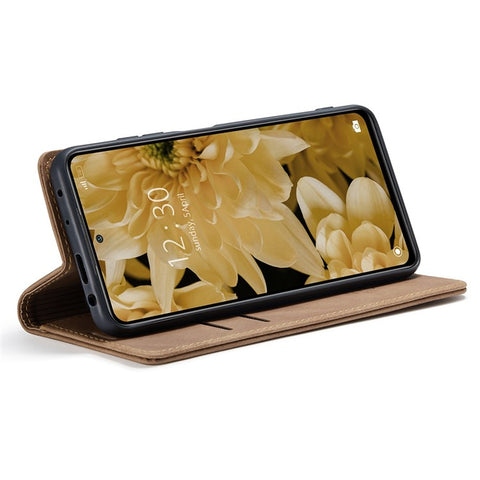 CASEME 013 Series for Xiaomi Redmi Note 12 Pro 4G / 11 Pro 4G (MediaTek) / Note 11 Pro 5G (Qualcomm) Magnetic Auto-absorbed PU Leather Wallet Case Foldable Stand Phone Cover