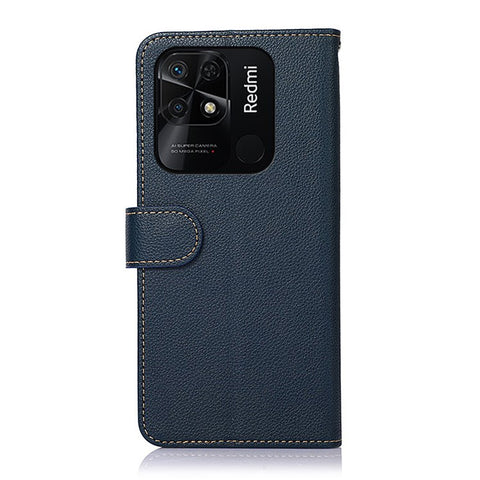 KHAZNEH For Xiaomi Redmi 10C 4G Litchi Texture PU Leather Stand Case RFID Blocking Wallet Phone Cover