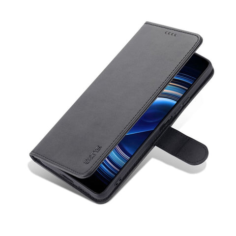 AZNS for Xiaomi Redmi K50/K50 Pro PU Leather Wallet Case Foldable Stand Phone Full-protection Cover
