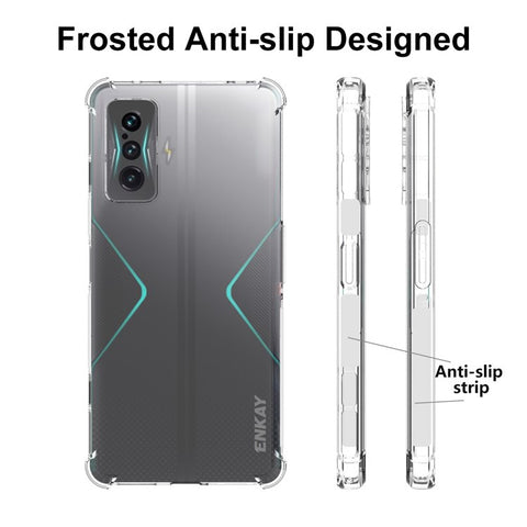 ENKAY HAT PRINCE TPU Cover for Xiaomi Poco F4 GT / Redmi K50 Gaming 5G Crystal Clear Phone Case Four Corner Shockproof