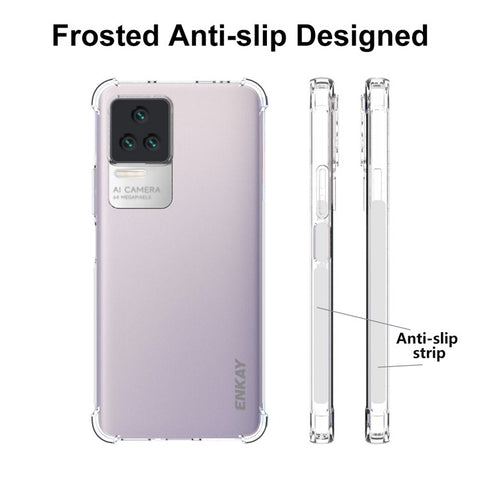 ENKAY HAT PRINCE TPU Slim Case for Xiaomi Poco F4 5G / Redmi K40S 5G Crystal Clear Anti-slip Phone Cover Four Corner Enhanced Fall Protection Case