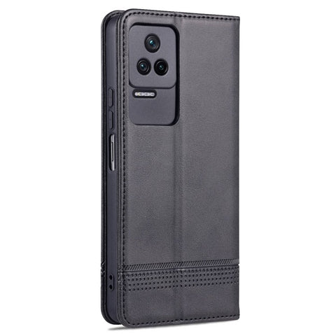 AZNS For Xiaomi Poco F4 5G / Redmi K40S 5G Wallet Phone Case Magnetic Auto-absorbed Textured PU Leather Stand Protective Phone Cover