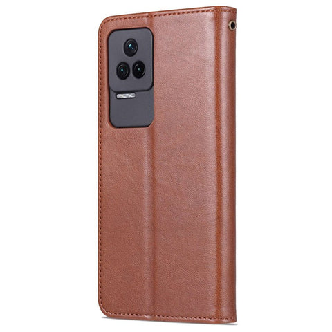 AZNS For Xiaomi Redmi K50 Pro/K50 Wallet Phone Case Textured PU Leather Folio Flip Book Cover TPU Shockproof Stand Case