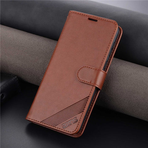 AZNS For Xiaomi Redmi K50 Pro/K50 Wallet Phone Case Textured PU Leather Folio Flip Book Cover TPU Shockproof Stand Case