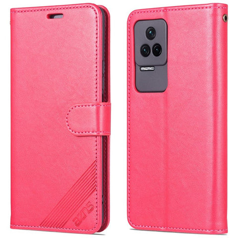 AZNS For Xiaomi Redmi K50 Pro/K50 Wallet Phone Case Textured PU Leather Folio Flip Book Cover TPU Shockproof Stand Case