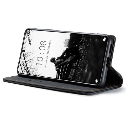 CASEME 013 Series for Xiaomi 11T / 11T Pro PU Leather Folio Flip Cover Wallet Style Magnetic Auto-absorbed Stand Book Case
