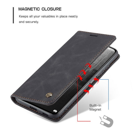 CASEME 013 Series Phone Case Bag for Xiaomi Redmi K40 Pro/Redmi K40/Poco F3/Mi 11i, Magnetic Auto-absorbed PU Leather Wallet Foldable Stand Phone Cover