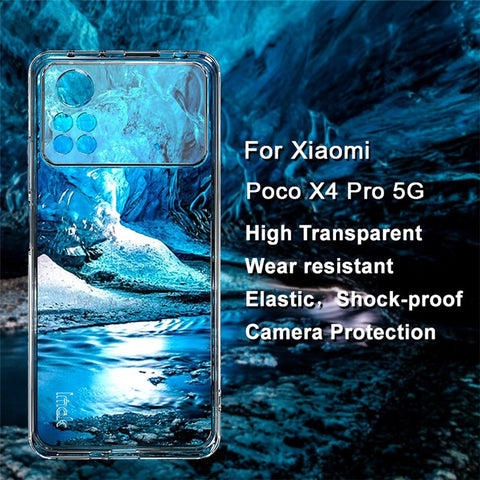 IMAK UX-5 Series Protective Case for Xiaomi Poco X4 Pro 5G Soft Light Slim Clear TPU Cell Phone Shell Cover
