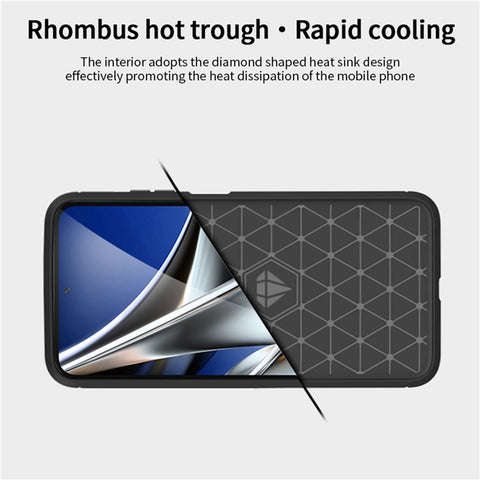 MOFI JK TPU Series-1 for Xiaomi Poco X4 Pro 5G Soft Skin Flexible TPU Anti-Scratch Phone Case Carbon Fiber Texture Brushed Shockproof Stylish Case