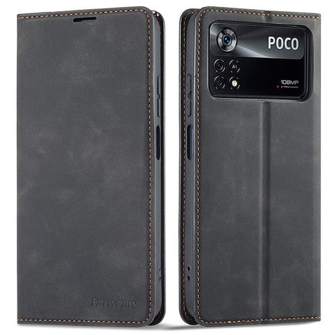 FORWENW for Xiaomi Poco X4 Pro 5G Fantasy Series Skin-touch PU Leather + TPU Well-protected Stand Wallet Style Anti-drop Cell Phone Case