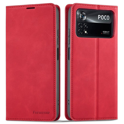 FORWENW for Xiaomi Poco X4 Pro 5G Fantasy Series Skin-touch PU Leather + TPU Well-protected Stand Wallet Style Anti-drop Cell Phone Case