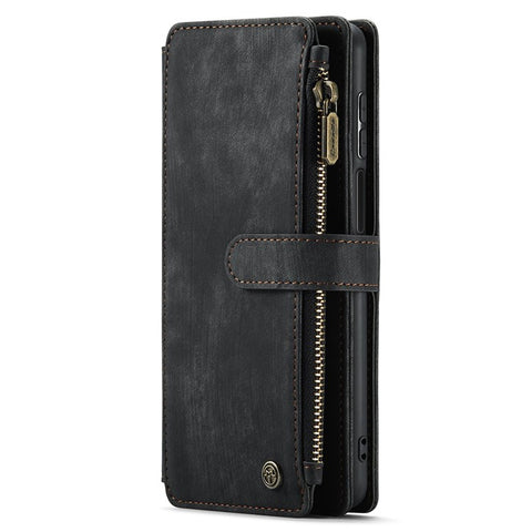 For Xiaomi Redmi Note 9 Pro / Note 9 Pro Max / Note 9S Phone Cases with Strap CASEME C30 Zipper Multiple Card Holder PU Leather Cover