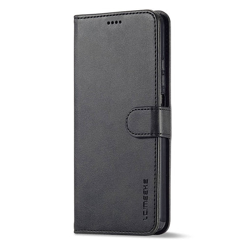 LC.IMEEKE for Xiaomi Poco X4 Pro 5G Textured PU Leather Anti-collision Flip Folio Stand Wallet Case Phone Case Cover