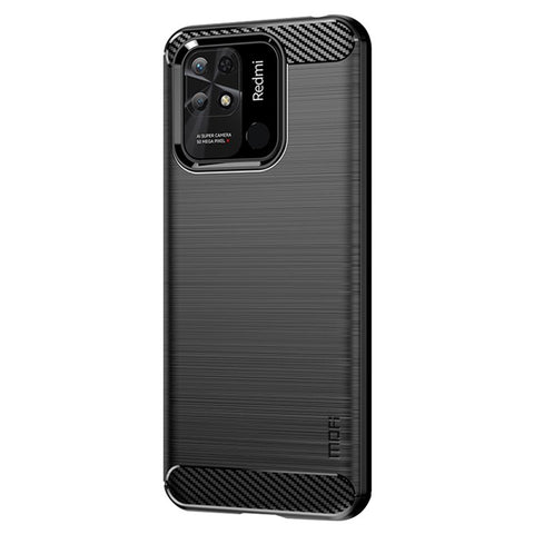 MOFI JK TPU Series-1 for Xiaomi Redmi 10C 4G Carbon Fiber Texture Brushed Case Drop-Proof Soft TPU Shell Back Cover