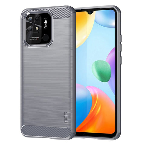 MOFI JK TPU Series-1 for Xiaomi Redmi 10C 4G Carbon Fiber Texture Brushed Case Drop-Proof Soft TPU Shell Back Cover