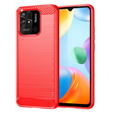 MOFI JK TPU Series-1 for Xiaomi Redmi 10C 4G Carbon Fiber Texture Brushed Case Drop-Proof Soft TPU Shell Back Cover