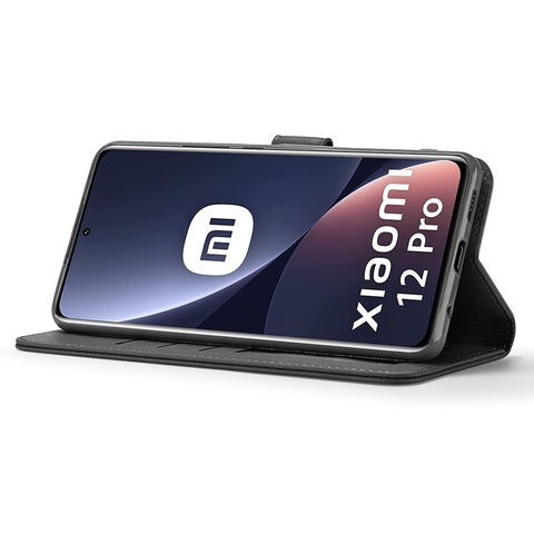 LC.IMEEKE for Xiaomi 12 Pro 5G/12S Pro 5G/12 Pro (Dimensity) 5G Bump Proof Textured PU Leather Flip Folio Stand Wallet Case Mobile Phone Case Cover