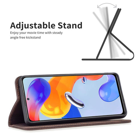 BINFEN COLOR For Xiaomi Redmi 10C 4G Leather Case Mobile Cover Stand with RFID Blocking Card Holder