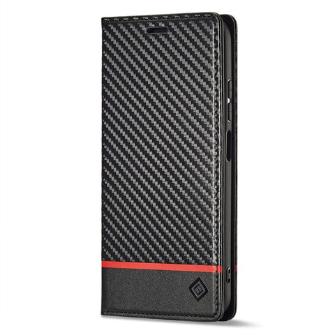 LC.IMEEKE For Xiaomi Redmi Note 11 Pro+ 5G/Note 11 Pro 5G (China) (MediaTek) Flip Wallet Case, Fall Protection PU Leather Carbon Fiber Texture Stand Auto Closing Phone Cover