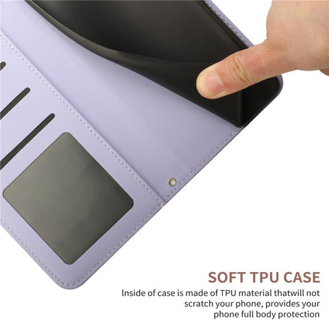 For Xiaomi Redmi 9C/9C NFC/Poco C3 Wallet Phone Case Butterfly Flowers Imprinted PU Leather Protective Folio Flip Cover Anti-Scratch Stand Shell with Shoulder Strap