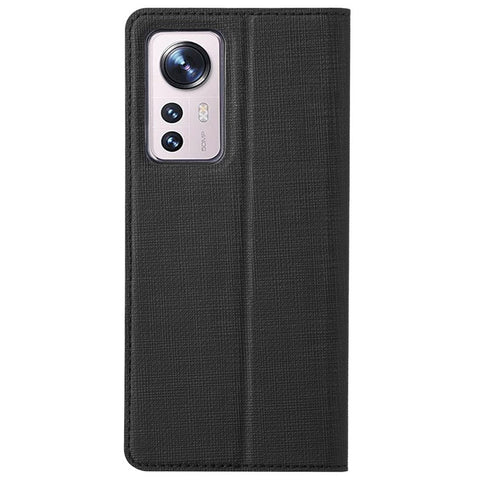 VILI DMX Series for Xiaomi 12 Pro 5G/12S Pro 5G/12 Pro (Dimensity) 5G PU Leather Folio Flip Phone Case with Card Holder Stand