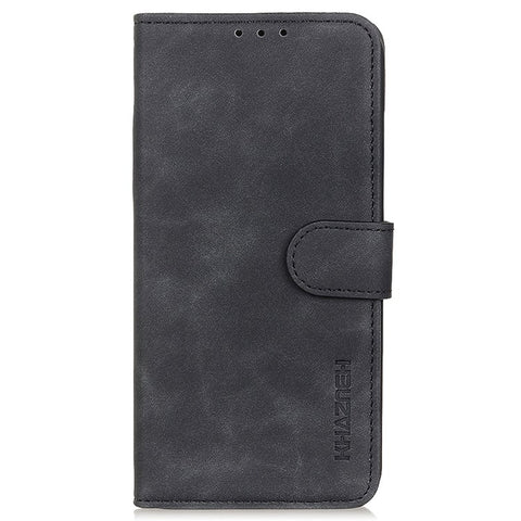 KHAZNEH Vintage Leather Wallet Case for Xiaomi Redmi 10A/Redmi 9C/9C NFC, Stand Function Magnetic Flip TPU Shockproof Folio Cover