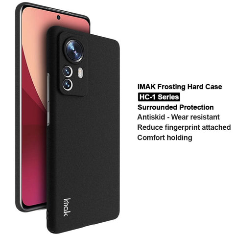 IMAK HC-1 Series for Xiaomi 12 Pro 5G/12S Pro 5G/12 Pro (Dimensity) 5G (Glass Version) Matte Surface Drop-proof Hard PC Phone Case Protector