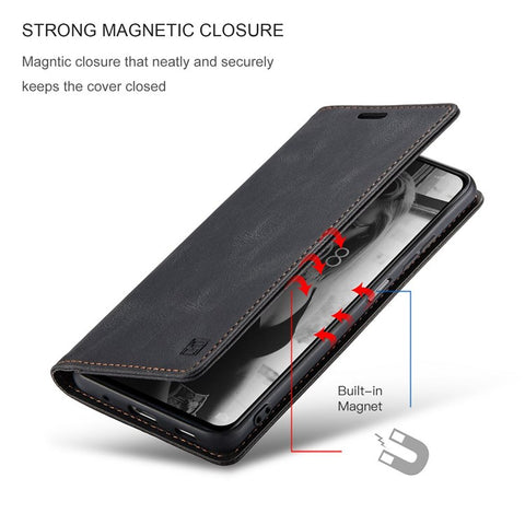 AUTSPACE A01 Series for Xiaomi Redmi Note 10 Pro 4G (India)/(Global)/Note 10 Pro Max Leather Case RFID Blocking Wallet Stand Flip Cover