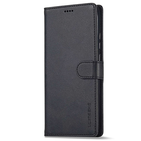 LC.IMEEKE For Xiaomi Redmi 10C 4G Protective Shell, Textured PU Leather Magnetic Clasp Phone Case with Wallet Stand