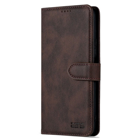 AZNS For Xiaomi Poco F4 5G / Redmi K40S 5G Wallet Style PU Leather Phone Case Anti-fall Magnetic Shell with Stand