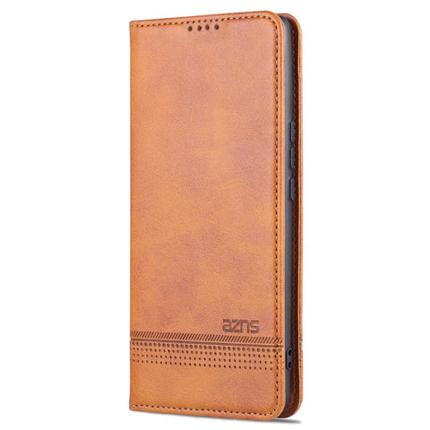 AZNS for Xiaomi Redmi 10C 4G Magnetic Absorption PU Leather Stand Flip Cover TPU Bumper Wallet Stand Shockproof Flip Case