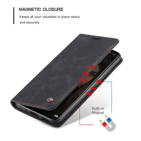 CASEME 013 Series Multifunction Mobile Phone Case Bag for Xiaomi 12 Pro 5G/12S Pro 5G/12 Pro (Dimensity) 5G Auto-absorbed PU Leather Wallet Foldable Stand Phone Cover