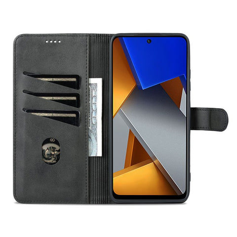 AZNS For Xiaomi Poco X4 Pro 5G PU Leather Wallet Flip Case Shockproof TPU Inner Shell Folio Stand View Bookstyle Cover