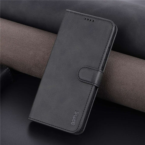AZNS For Xiaomi Poco X4 Pro 5G PU Leather Wallet Flip Case Shockproof TPU Inner Shell Folio Stand View Bookstyle Cover