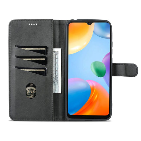 AZNS For Xiaomi Redmi 10C 4G PU Leather Cover TPU Inner Shell Wallet Stand Folio Flip Phone Cover