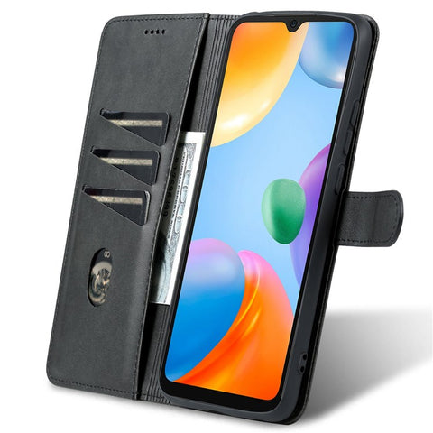 AZNS For Xiaomi Redmi 10C 4G PU Leather Cover TPU Inner Shell Wallet Stand Folio Flip Phone Cover