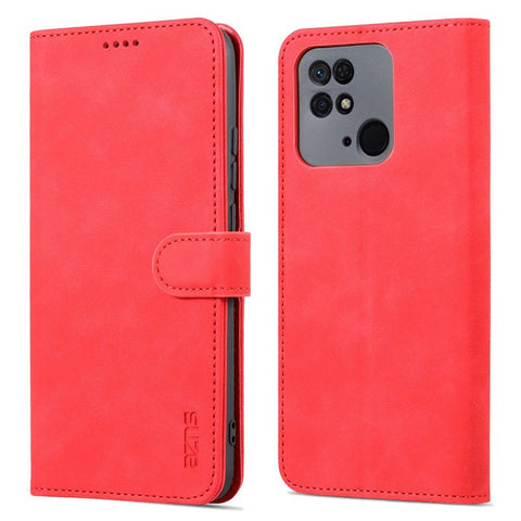 AZNS For Xiaomi Redmi 10C 4G PU Leather Cover TPU Inner Shell Wallet Stand Folio Flip Phone Cover