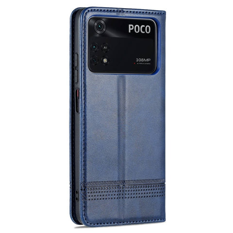 AZNS For Xiaomi Poco X4 Pro 5G PU Leather Magnetic Auto Closure Phone Case Full Protection Wallet Stand Flip Cover